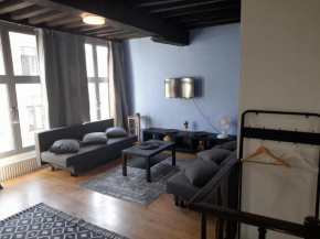 Blue apartment in the old town